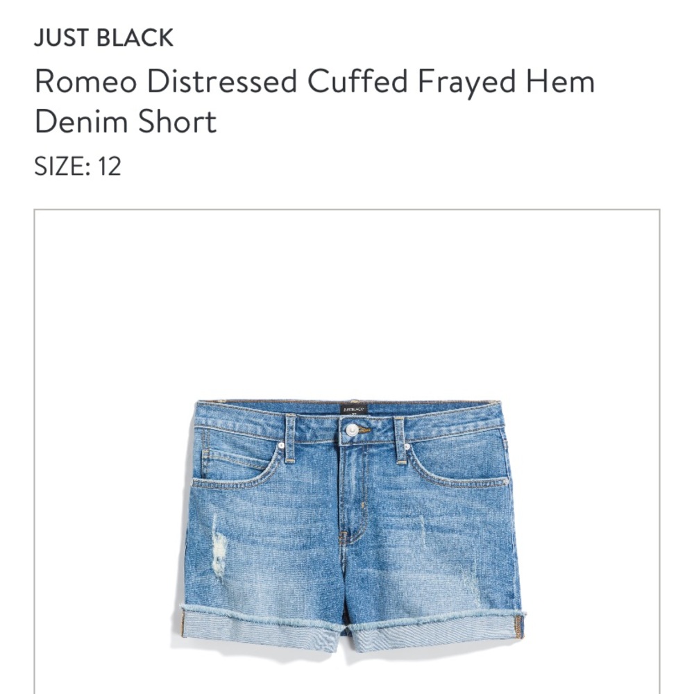 JUST BLACK- Jean Shorts - Size 12